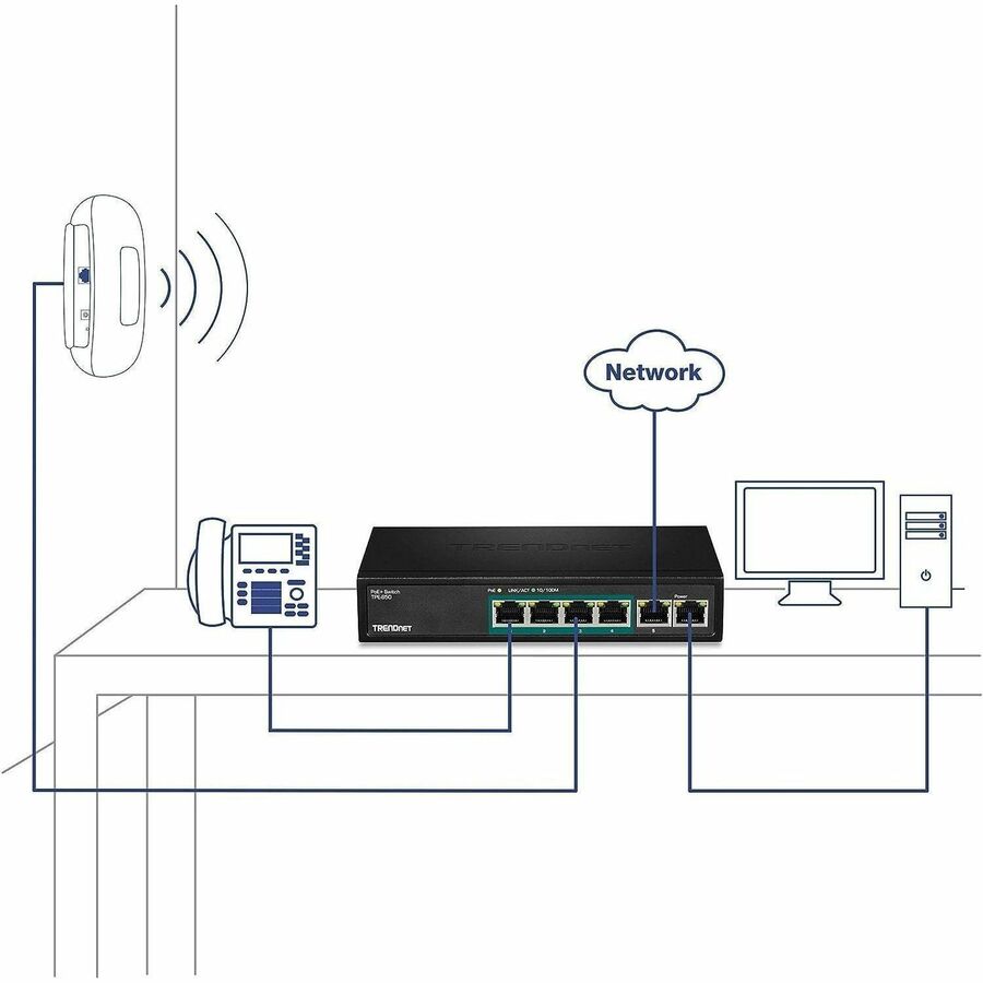 5 Port 10 100 Mbs PoE Switch