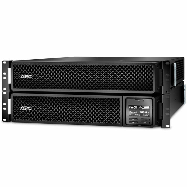 APC Smart-UPS On-Line, 3kVA, Rackmount 4U, 208V, 12x 5-20R+2x L6-20R NEMA outlets, SmartSlot, W/ transformer 208V to 120V, W/ rail kit