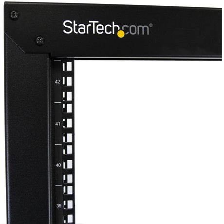 StarTech.com 2-Post 42U Mobile Open Frame Server Rack, Two Post 19in Network Rack with Casters, Rolling Open Rack for AV/Data/IT Equipment