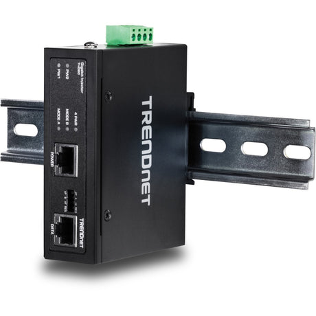 TRENDnet Hardened Industrial 60W Gigabit PoE+ Injector, DIN-Rail Mount, IP30 Rated Housing, Includes DIN-rail & Wall Mounts, TI-IG60