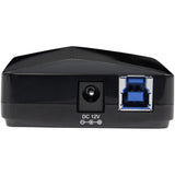 StarTech.com 4-Port USB 3.0 Hub plus Dedicated Charging Port - 5Gbps - 1 x 2.4A Port - Desktop USB Hub and Fast-Charging Station