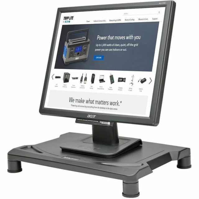 Eaton Tripp Lite Series Universal Monitor Riser, Height-Adjustable, Black, TAA