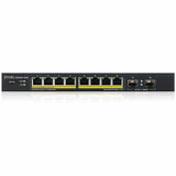 ZYXEL GS1900-10HP 8-Port Gigabit Smart Managed PoE Switch | 8 PoE+ Ports at 77W with 2 SFP Uplinks | Fanless