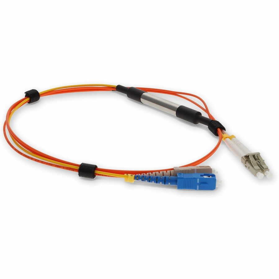 AddOn 3m Cisco CAB-MCP-LC-3M Compatible LC (Male) to SC (Male) Orange OM1 & OS1 Duplex Fiber Mode Conditioning Cable