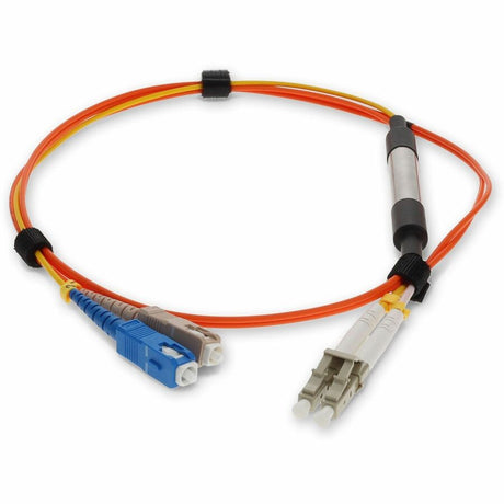 AddOn 3m LC (Male) to SC (Male) Orange OM1 & OS1 Duplex Fiber Mode Conditioning Cable
