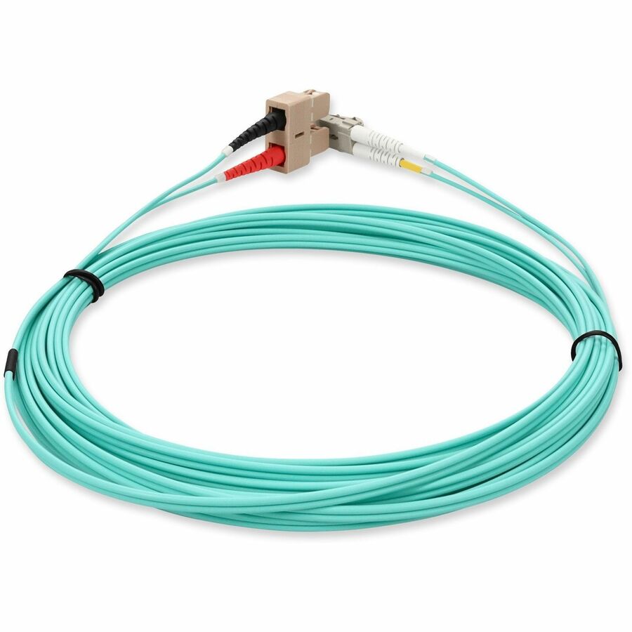 AddOn 3m LC (Male) to SC (Male) Orange OM2 Duplex Fiber OFNR (Riser-Rated) Patch Cable