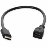 AddOn USB 3.1 (C) Male to Micro-USB 2.0 (B) Female Black Adapter