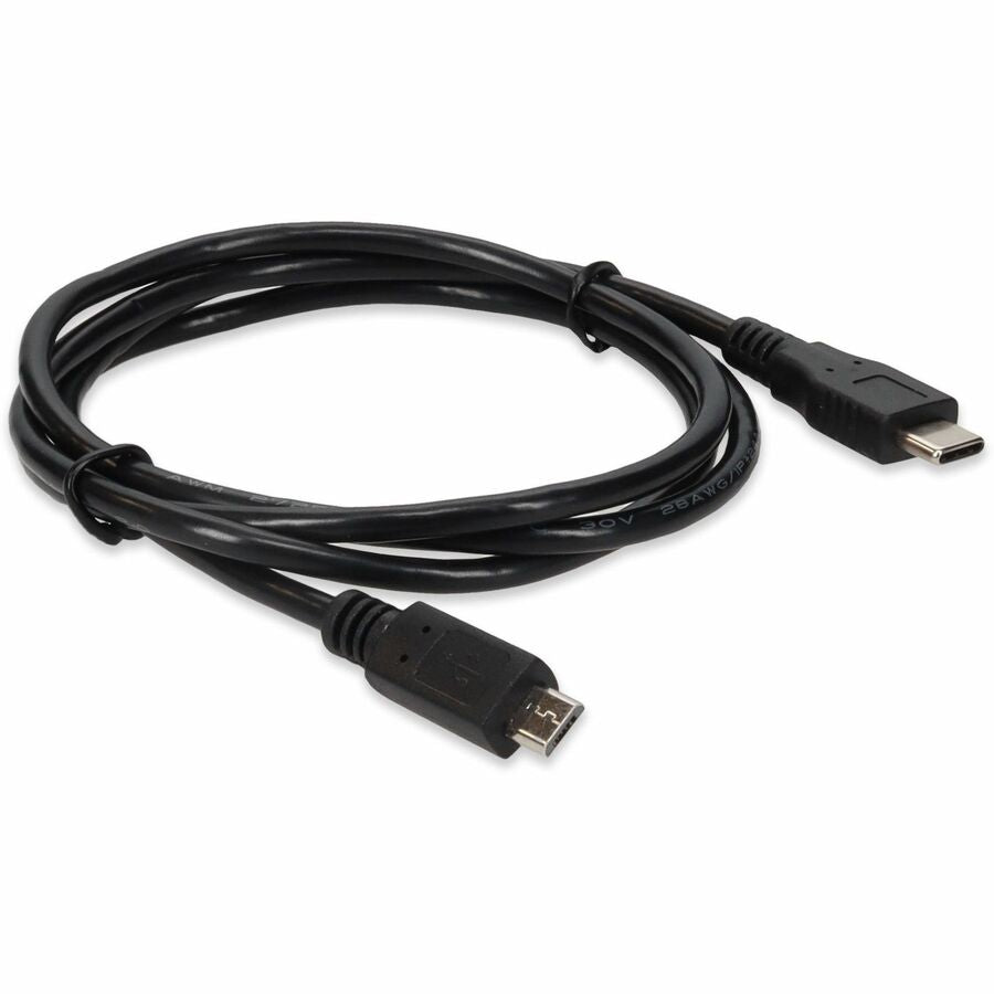 5-Pack of 3ft (1m) USB-C 3.1 Male to Micro USB-B 2.0 Male Black Adapter Cable