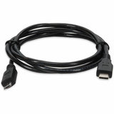 5-Pack of 3ft (1m) USB-C 3.1 Male to Micro USB-B 2.0 Male Black Adapter Cable
