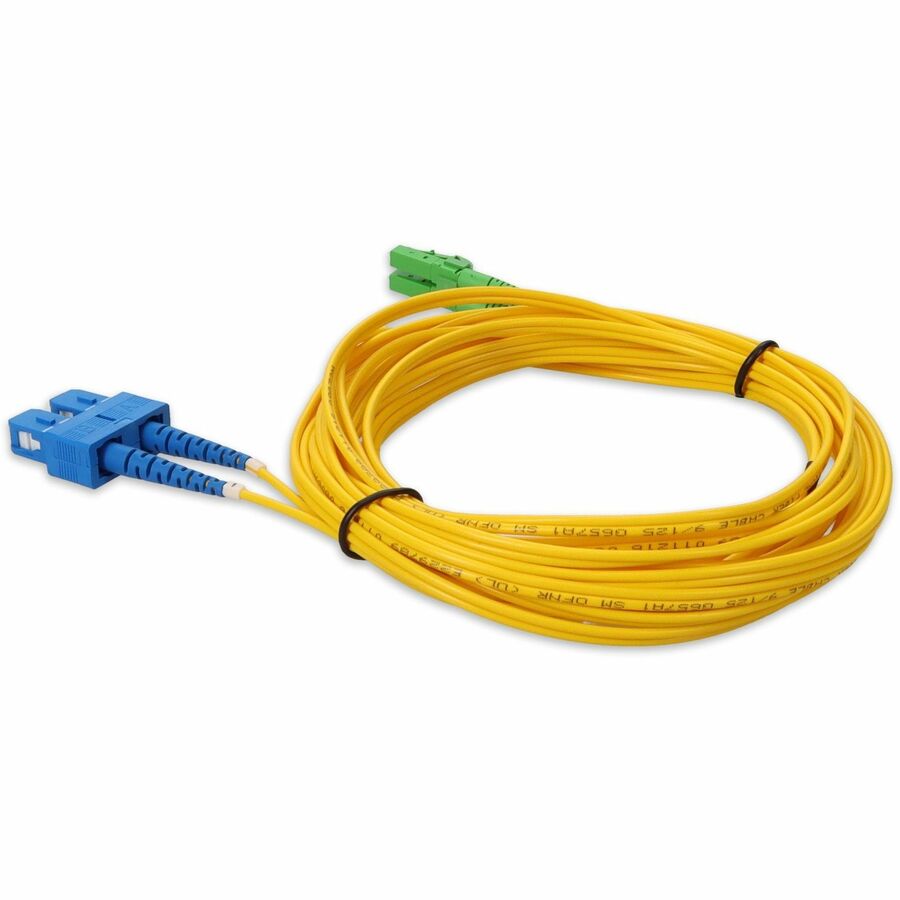 AddOn 5m ALC (Male) to SC (Male) Yellow OS2 Duplex Fiber OFNR (Riser-Rated) Patch Cable