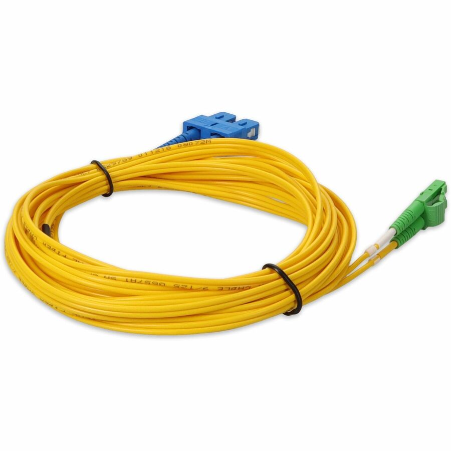 AddOn 5m ALC (Male) to SC (Male) Yellow OS2 Duplex Fiber OFNR (Riser-Rated) Patch Cable
