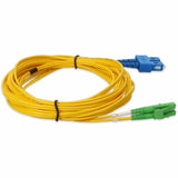 AddOn 5m ALC (Male) to SC (Male) Yellow OS2 Duplex Fiber OFNR (Riser-Rated) Patch Cable
