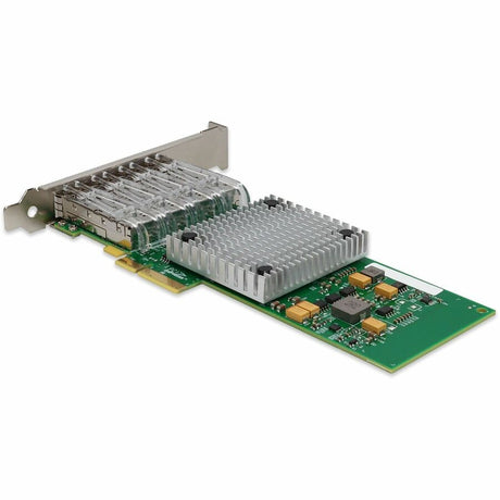 AddOn Intel I350F4 Comparable 1Gbs Quad SFP Port Network Interface Card with 4 1000Base-SX SFP Transceivers