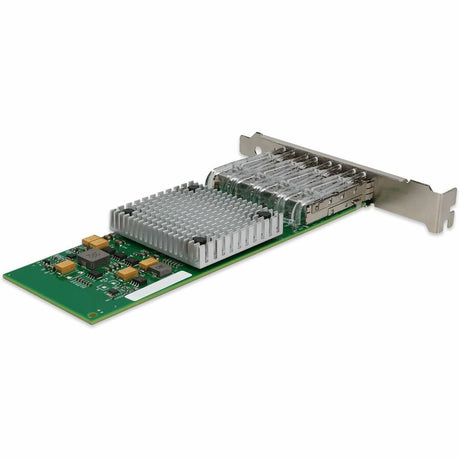 AddOn Intel I350F4 Comparable 1Gbs Quad SFP Port Network Interface Card with 4 1000Base-SX SFP Transceivers