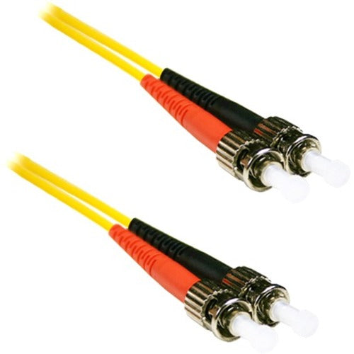 ENET 25M ST/ST Duplex Single-mode 9/125 OS1 or Better Yellow Fiber Patch Cable 25 meter ST-ST Individually Tested