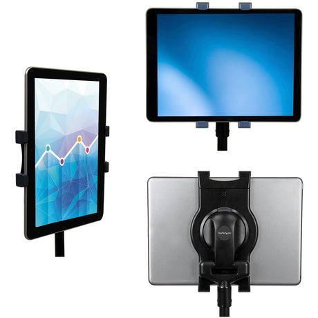 StarTech.com Adjustable Tablet Tripod Stand - For 6.5" to 7.8" Wide Tablets - Height adjustable from 29.3" to 62" (74.5 cm to 157 cm) - Rotate the tablet 360 degrees - Tilt the screen to your preferred viewing angle - Present content with a steady screen