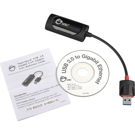 SIIG SuperSpeed USB 3.0 Gigabit LAN Adapter - Black
