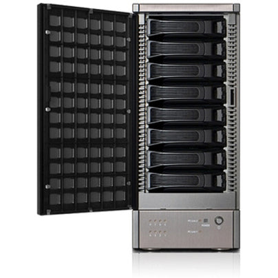 Sans Digital TowerRAID TR8UM6G Drive Enclosure - eSATA, USB 3.0 Host Interface Compact Tower - Black