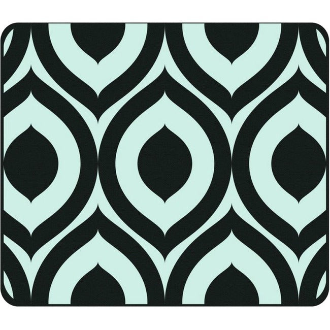 OTM Classic Prints Black Mouse Pad, Elm Frost Green