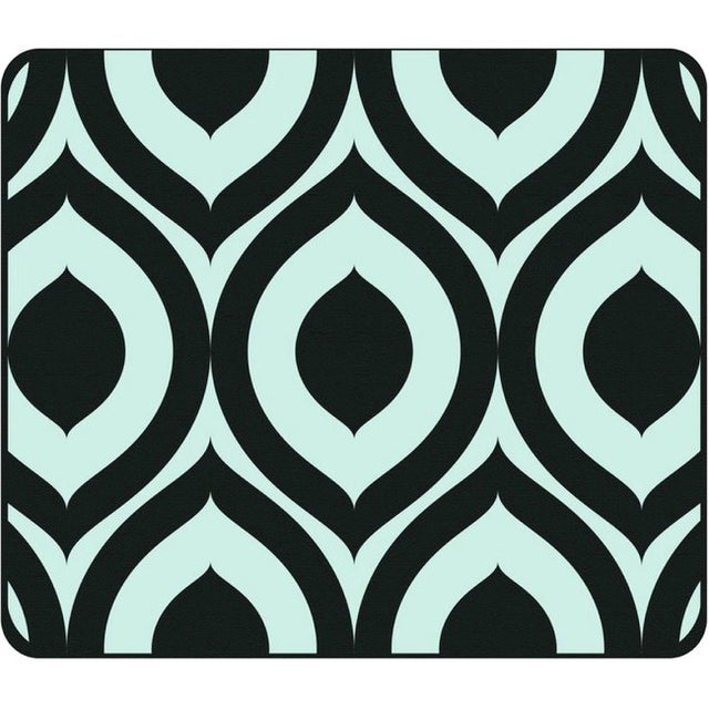 OTM Classic Prints Black Mouse Pad, Elm Frost Green