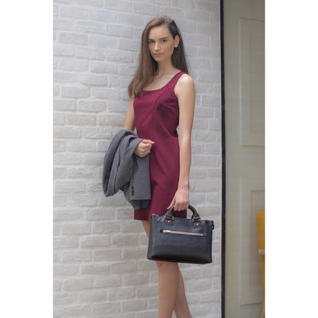 Moshi Moshi Urbana Mini Lightweight Bag - Metro Black, Padded Phone/tablet Compartments, Detachable Shoulder Strap