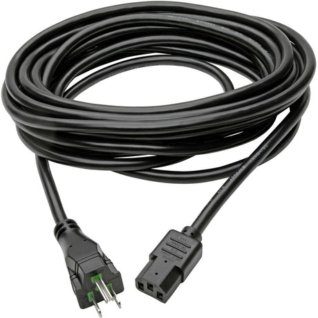 Eaton Tripp Lite Series Hospital-Grade Power Cord, NEMA 5-15P to C13 - Green Dot, 15A, 125V, 14 AWG, 25 ft. (7.62 m), Black