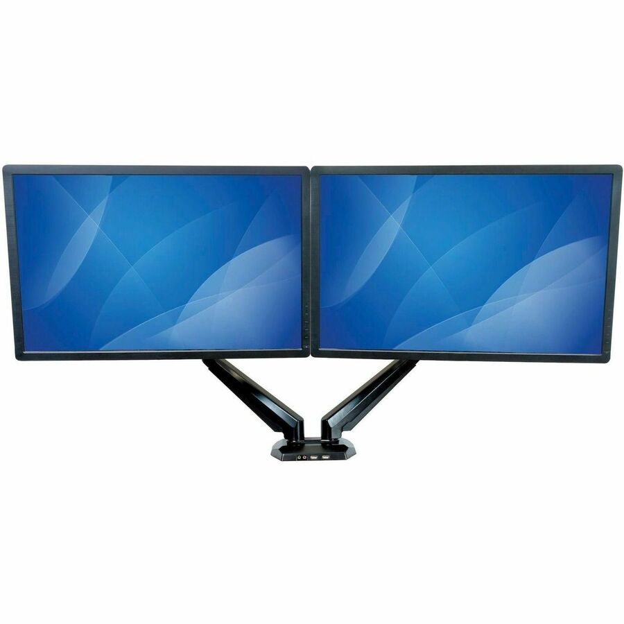 StarTech.com Dual Monitor Arm, USB Hub and Audio Ports in Base, Monitors up to 32" (17.6lb/8kg), VESA Monitor Stand Desk Mount