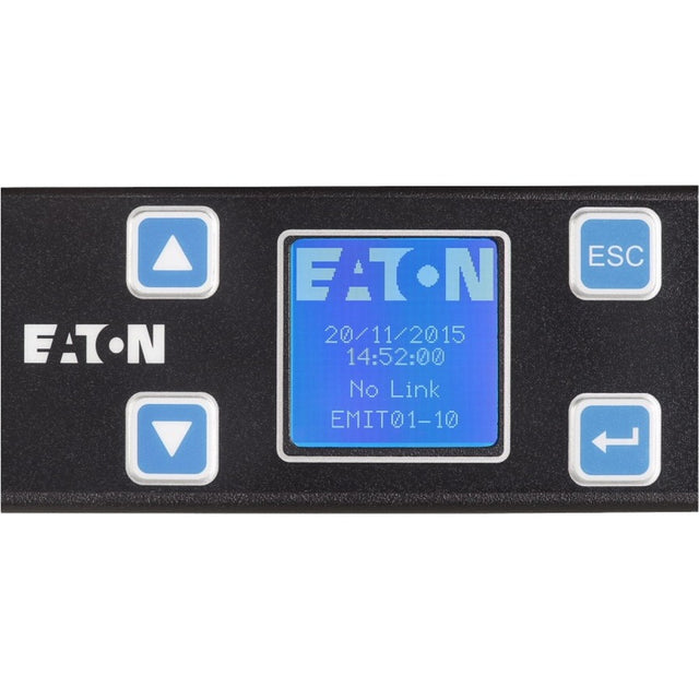 Eaton Metered Input rack PDU, 1U, 5-20P input, 1.92 kW max, 120V, 16A, 10 ft cord, Single-phase, Outlets: (12) 5-20R