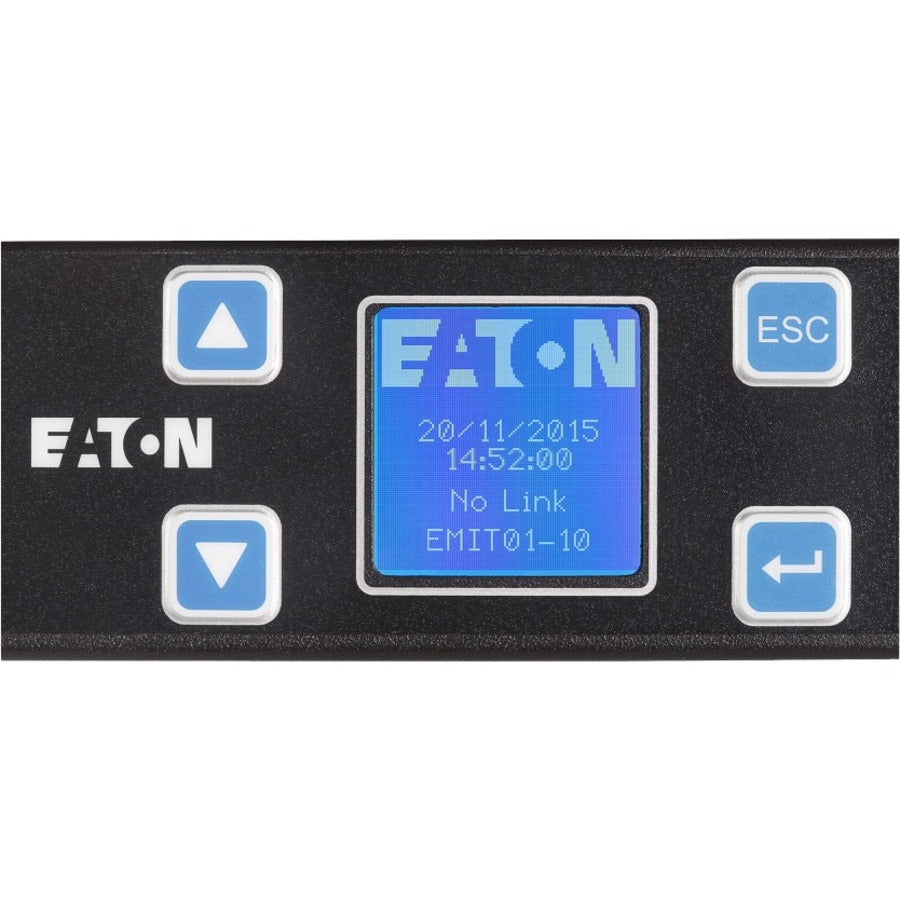 Eaton Metered Input rack PDU, 1U, 5-15P input, 1.44 kW max, 120V, 12A, 10 ft cord, Single-phase, Outlets: (12) 5-15R