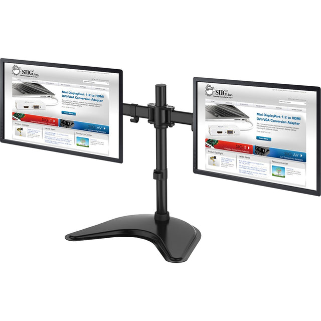 SIIG Articulated Freestanding Dual Monitor Desk Stand - 13"-27"