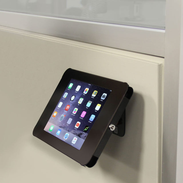StarTech.com Secure Tablet Stand - Security lock protects your tablet from theft and tampering - Easy to mount to a desk / table / wall or directly to a VESA compatible monitor mount - Supports iPad and other 9.7" tablets - Steel Construction - Thread the