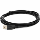 AddOn 3ft USB 2.0 (A) Male to Micro-USB 2.0 (B) Female Black Adapter Cable