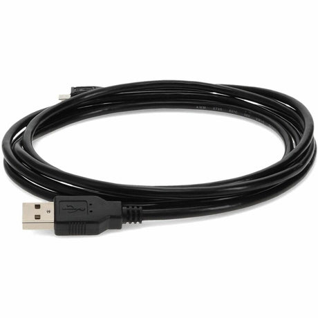 AddOn 3ft USB 2.0 (A) Male to Micro-USB 2.0 (B) Female Black Adapter Cable