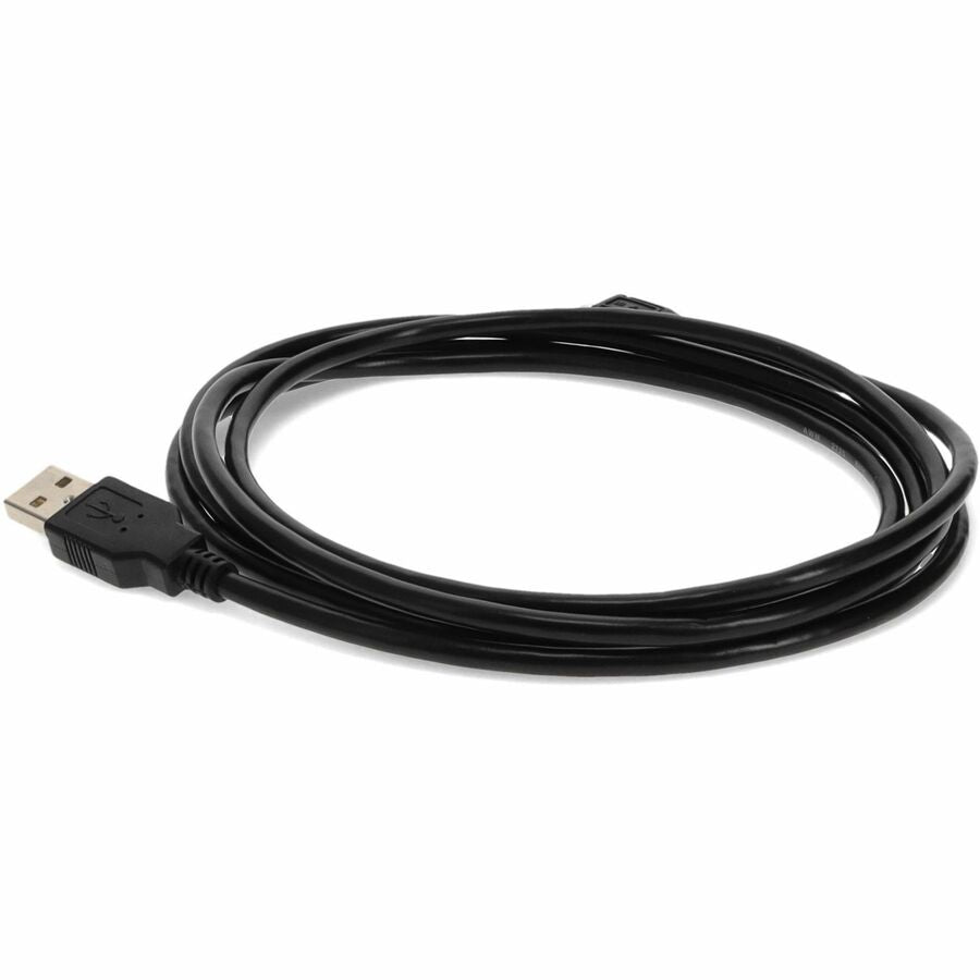 AddOn 3ft USB 2.0 (A) Male to Micro-USB 2.0 (B) Female Black Adapter Cable