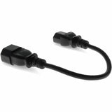 2ft C13 Female to C14 Male 18AWG 100-250V at 10A Black Power Cable