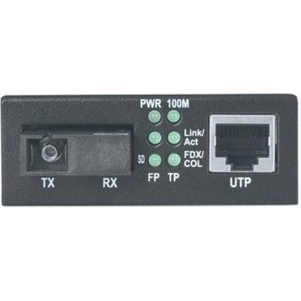 Intellinet Network Solutions Fast Ethernet WDM (RX1310/TX1550) Bi-Directional Single-Mode, RJ45 to SC, 12.4 miles (20 km) Media Converter