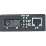 Intellinet Network Solutions Fast Ethernet WDM (RX1310/TX1550) Bi-Directional Single-Mode, RJ45 to SC, 12.4 miles (20 km) Media Converter