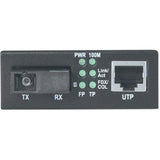 Intellinet Network Solutions Fast Ethernet WDM (RX1550/TX1310) Bi-Directional Single-Mode, RJ45 to SC, 12.4 miles (20 km) Media Converter