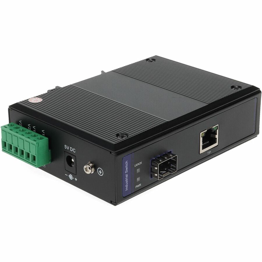 AddOn 1 10/100/1000Base-TX(RJ-45) to 1 Open SFP Port Industrial Media Converter