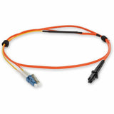 AddOn 3m MT-RJ (Male) to LC (Male) Straight Orange OM1 & OS1 Duplex Fiber OFNR (Riser-Rated) Mode Conditioning Cable