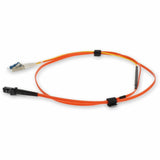 AddOn 3m MT-RJ (Male) to LC (Male) Straight Orange OM1 & OS1 Duplex Fiber OFNR (Riser-Rated) Mode Conditioning Cable