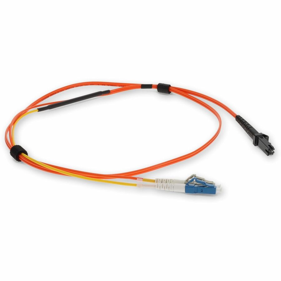 AddOn 3m MT-RJ (Male) to LC (Male) Straight Orange OM1 & OS1 Duplex Fiber OFNR (Riser-Rated) Mode Conditioning Cable