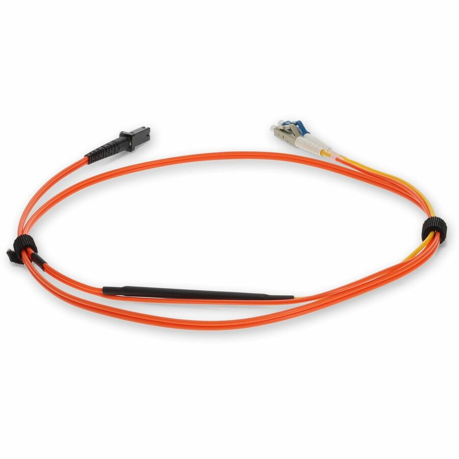 AddOn 3m MT-RJ (Male) to LC (Male) Straight Orange OM1 & OS1 Duplex Fiber OFNR (Riser-Rated) Mode Conditioning Cable