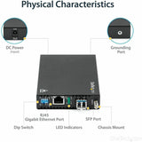 StarTech.com Gigabit Ethernet Copper-to-Fiber Media Converter - SM LC - 20 km - Ethernet Media Converter - GbE Converter