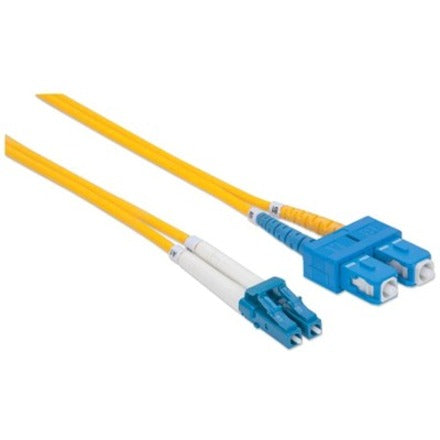 Intellinet Network Solutions Fiber Optic Patch Cable, LC/SC, OS2, 9/125, Single-Mode, Duplex, Yellow, 10 ft (3 m)