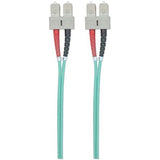 Intellinet Network Solutions Fiber Optic Patch Cable, SC/SC, OM3, 50/125, Multimode, Duplex, Aqua, 10 ft (3 m)