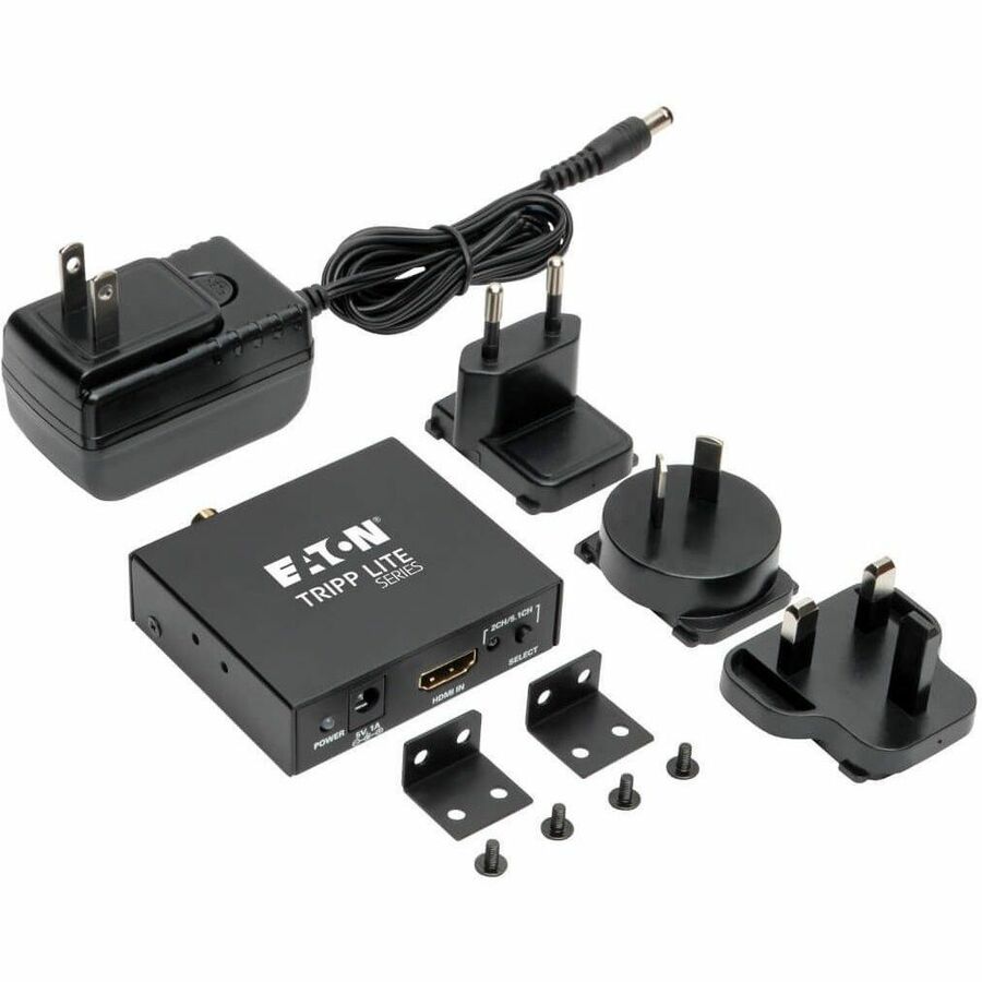 Eaton Tripp Lite Series 4K HDMI Audio De-Embedder/Extractor with TOSLINK, RCA and 3.5 mm Stereo Output, 5.1 Channel, HDCP, 4K 30Hz