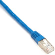 Black Box CAT6 250-MHz Stranded Patch Cable Slim Molded Boot - S/FTP, CM PVC, Blue, 15FT