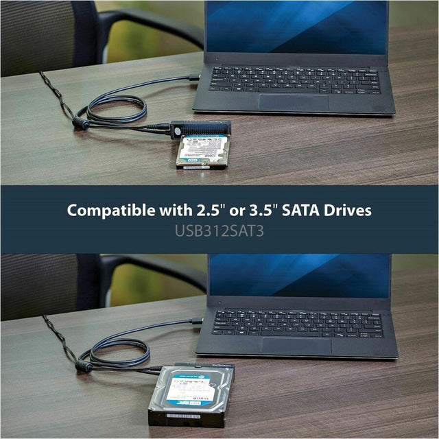 StarTech.com SATA to USB Cable - USB 3.1 10Gbps - 2.5 / 3.5 SATA SSD HDD - SATA to USB Adapter Cable - USB 3.1 to SATA Cable