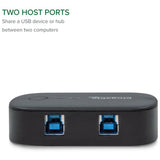 Plugable USB 3.0 Sharing Switch for One-Button Swapping of USB Device or Hub Between Two Computers